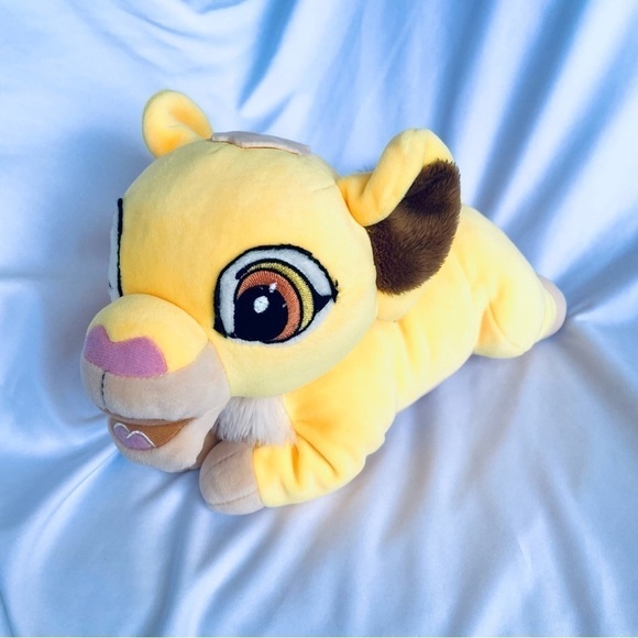 RARE -DISNEYLAND PARIS Stuffed Animal SIMBA Plush LION KING Length 12" Height 8" - Picture 3 of 13